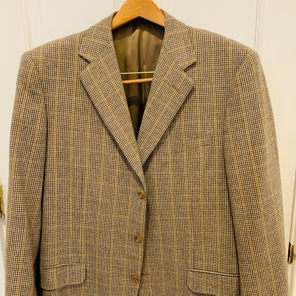 Ermenegildo Zegna Trofeo Tweed Wool Blend EU 54 Sport Coat Blazer Size Large - Picture 3 of 13